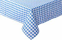 Landhaus 40 X 200 Cm Blau-Weiß Kariert 5 Mm Karo 100% Baumwolle