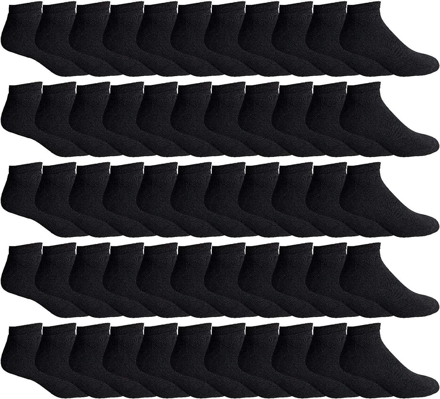 240 Units of Men's No Show Ankle Socks, Premium Quality Cotton. Size 10-13 Black
Opens in a new wind
