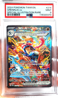Greninja ex 214/167 Sv06: Twilight Masquerade Holo PSA 9 Under new