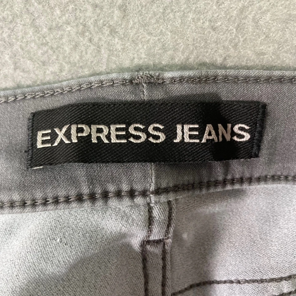 Express Jeans Womens Size 8S Gray Extreme Stretch Legging Mid Rise Pants - Image 3 of 4