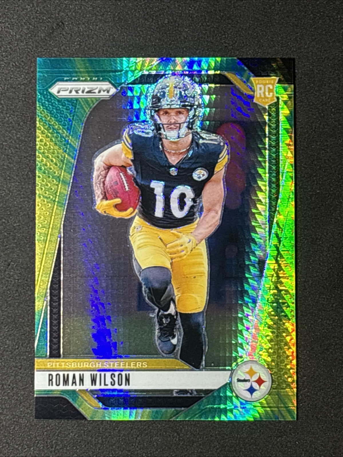 2024 Prizm Roman Wilson RC /180 Hyper #384 Rookie Steelers