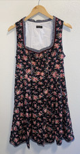 Glory Star Dirndl Dress Black Floral Brocade ...