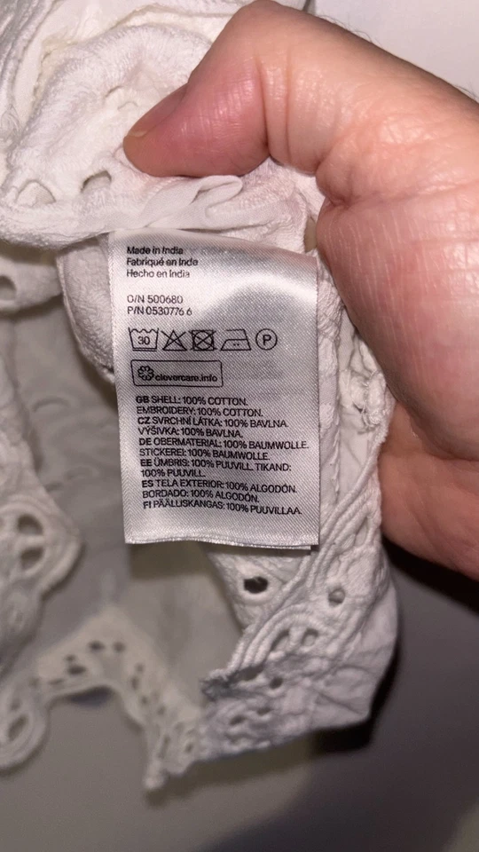 Women's Embroidered Linen Shirt Size 12-Holiday,Winter Sun- Cruise - Image 3 of 4