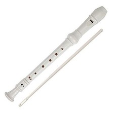 Soprano Recorder Descant Flauta Recorder 8 Hole ABS Clarinet German Style white