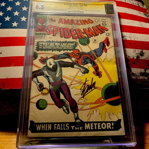 Amazing Spider-Man #36 Cgc 6.5  Signed By Stan Lee..!!!
