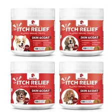 Dog Allergy Chews - Itch Relief for Dogs - Dog Allergy Relief - Four Flavor