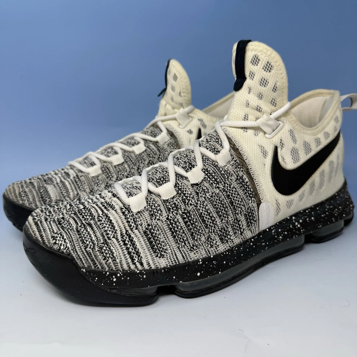 Nike Zoom KD 9 Oreo Black White Speckled Flyknit 843392-100 Men’s Size 9 Nike KD 9 Oreo - 843392-100 | eBay main image 2