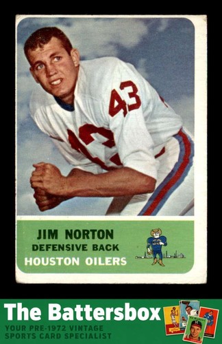 Jim Norton #52 1962 Fleer card