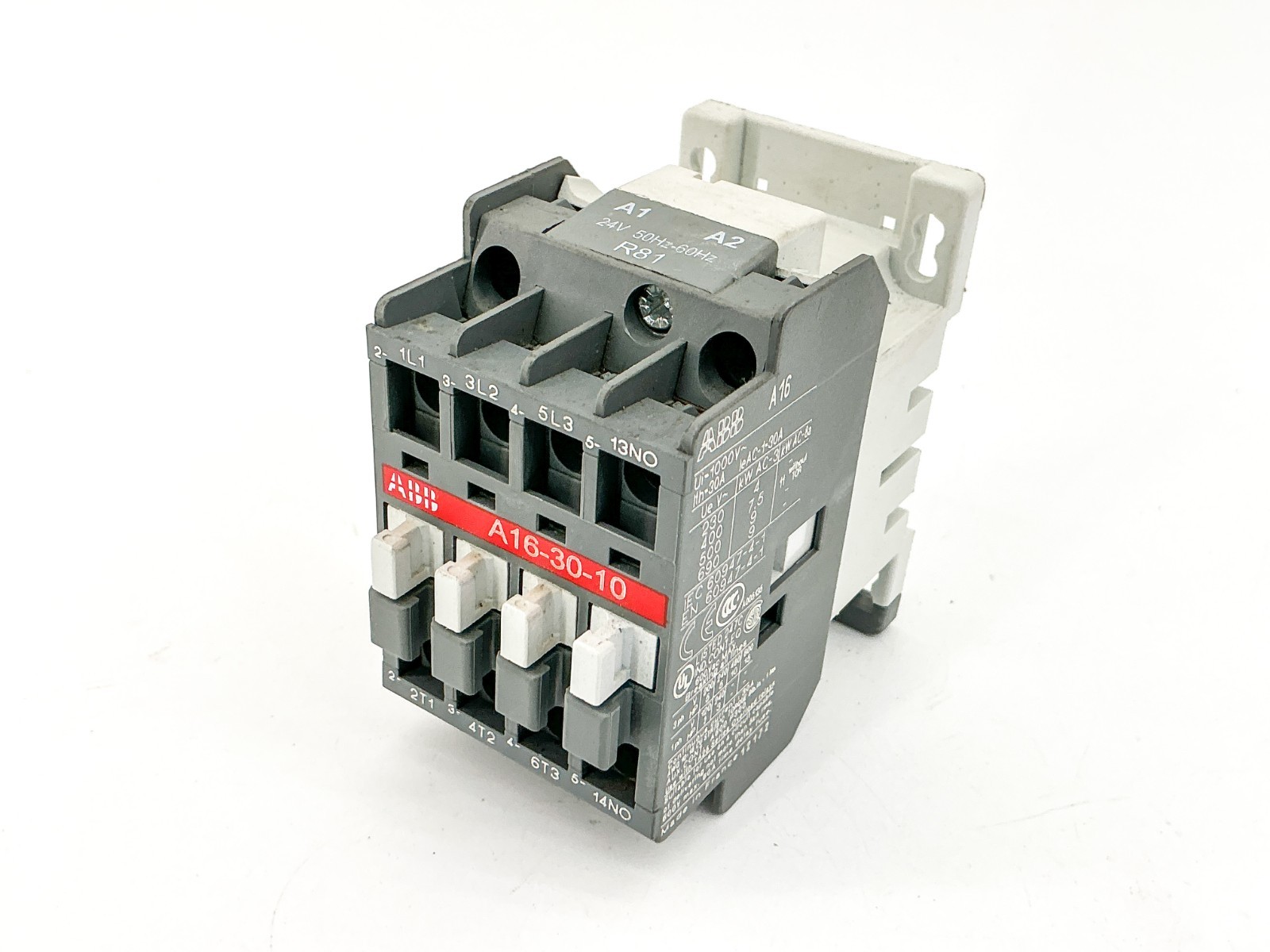 New ABB A16-30-10-81 Contactor 24V 50/60Hz 30A 3Ph - No Box