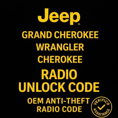 ✓ Jeep Grand Cherokee Radio Code Unlock | Factory OEM | Serial
