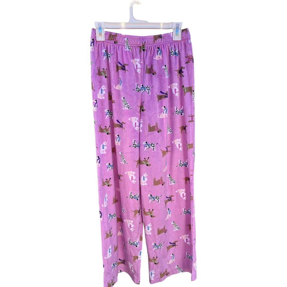 Conjunto de pijama de lujo para mujer Karen Neuburger estampado de perro Minky polar mediano Foto 3 de 4