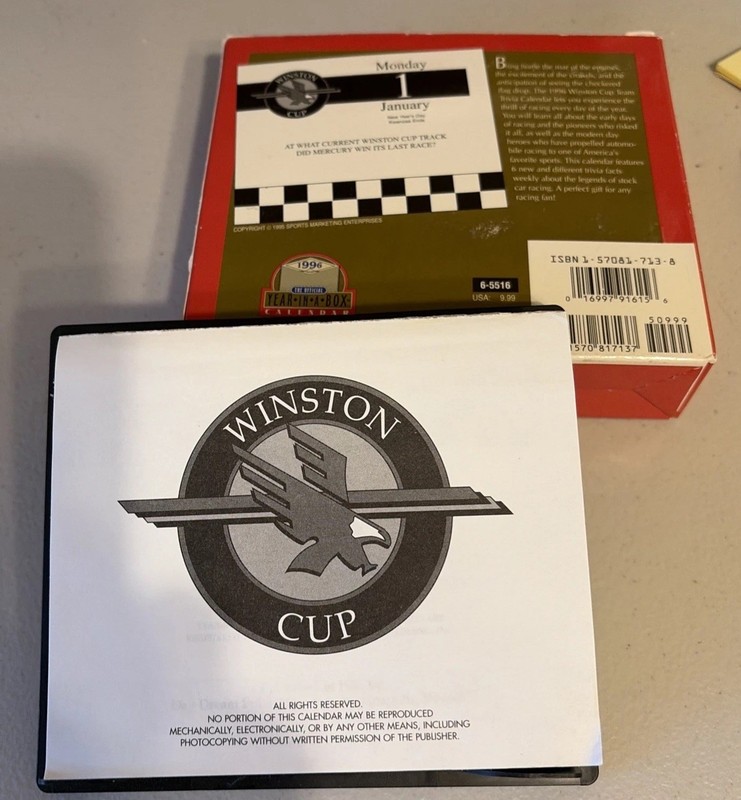 1st Edition Nascar Winston Cup Collector's Trivia Game - New in Open Box
