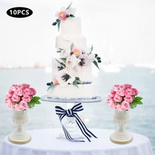 10* Trumpet Metal Vases Small Compote Flower Stand Ceremony Decorate Bottle