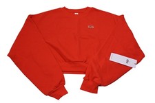ALO Yoga Cropped Accolade Crewneck in Bright Red
