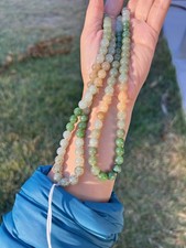 Gorgeous 32" Multicolor Nephrite Jade 7.8mm Bead Necklace B355 1