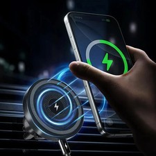 Magnetic 30W Wireless Car Charger Air Vent Stand for 17 16 Pro Max 15 14 13 12