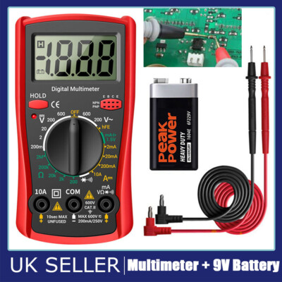 Professional Digital Multimeter Voltmeter Ohmmeter Ammeter Multi Tester ...