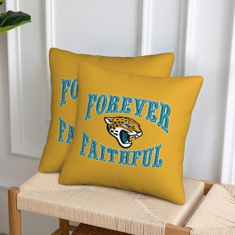 Jacksonville Jaguars Forever Faithful Throw Pillow Covers