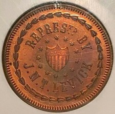 New York Merchant NY 969 NGC MS-65 RB - Woodgate & Co. Brandies, Wines & Gins