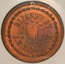 New York Merchant NY 969 NGC MS-65 RB - Woodgate & Co. Brandies, Wines & Gins