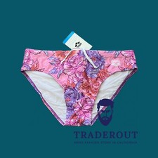 Arena men Pink Peonia Swim Brief bikini swimwear size 34 36