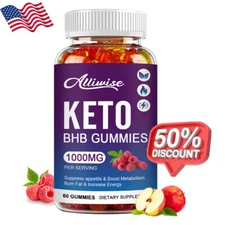 Alliwise Keto BHB Gummies Advanced Ketone Fat Burner ACV Weight Loss Supplement