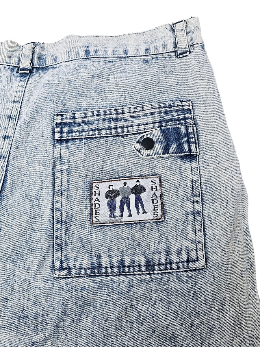 Vintage 80s 90s SHADES Acid Wash Jeans Mens 38x32 Baggy Tapered