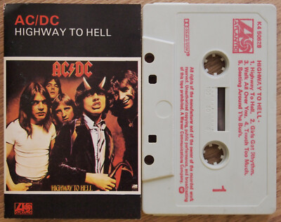 AC/DC - HIGHWAY TO HELL (ATLANTIC K450628) 1979 UK CASSETTE TAPE HARD ROCK ACDC