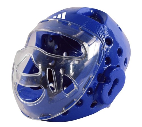 Adidas WT Approved Head Guard With Mask Full Face Dipped Foam Taekwondo Headgear - Picture 5 of 13