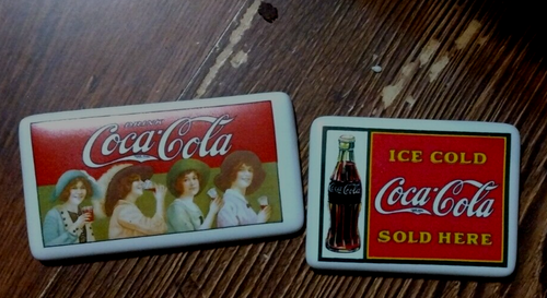 Coke is it coaster trays Set of 4, set of 6 different coke coasters + 2 magnets - Picture 20 of 20