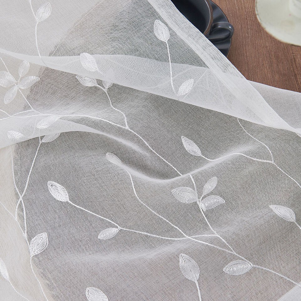 Solid Tulle Curtains Living Room Bedroom Modern Curtain Sheer Drapes