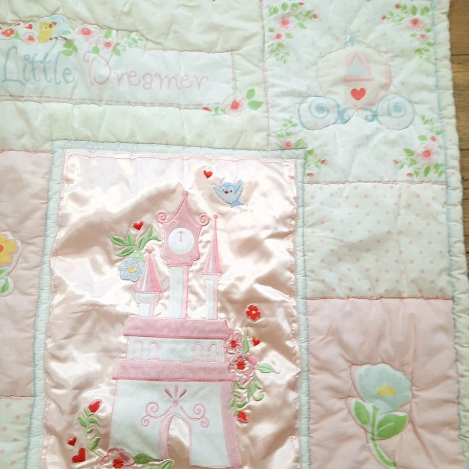 Disney Baby одеяло принцесса замок розовый атласное одеяло одеяло одеяло маленький мечтатель - Изображение 4 из 4