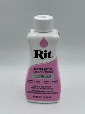 New Rit All Purpose Liquid Dye Petal Pink 8oz Cotton Nylon Rayon Wool Linen Silk