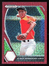 2021 Panini Prizm Draft Picks Elmer Rodriguez-Cruz Red Mojo   #PDP105