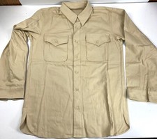 WWII US USMC MARINE P1937 P37 COMBAT "KHAKIS" CHEMISE DE CAMPAGNE D'ÉTÉ - TAILLE 3, 46-48R
