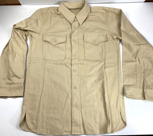 WWII US USMC MARINE P1937 P37 COMBAT "KHAKIS" SUMMER FIELD SHIRT-SIZE 2 42-44R