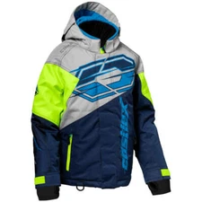 Castle X Code G2 Youth Snowmobile Jacket - Navy/Process Blue/Hi-Vis