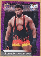 2022 UPPER DECK AEW POWERHOUSE HOBBS  PURPLE PYRO #D/199