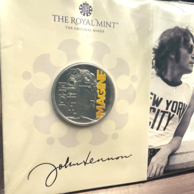2025 Royal Mint OMP John Lennon Coin £5 / Music Legends B/U