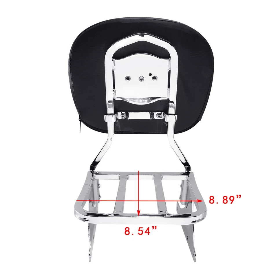 Portaequipajes con respaldo de barra Sissy apto para Harley Heritage Softail FLST 1984-2017 Foto 3 de 4