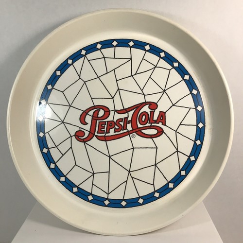 Plateau de portion rond vintage original logo Pepsi Cola 12 1/2" - Photo 1/13