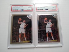 2 1998 Topps Chrome Dirk Nowitzki #154 Rookie RC PSA 8 Mavericks