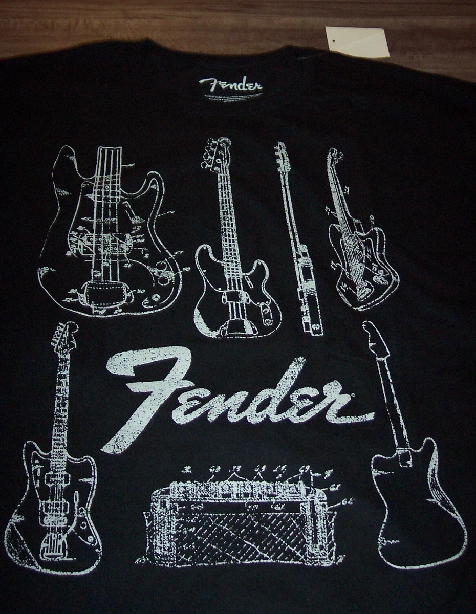 fender stratocaster t shirt products for sale | eBay