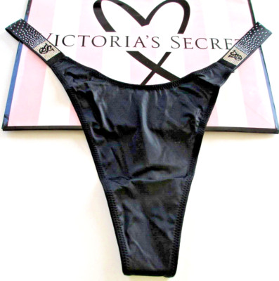 VICTORIA'S SECRET VERY SEXY Shine Strap High Leg Thong Panty VS Black S M L XL