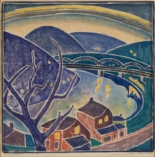 Blanche Lazzell – The Monongahela – American Modernist River Scene Print