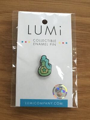 LUMi Pastel Green Magic Potion Glitter Mini Enamel Pin Filler Ita Star