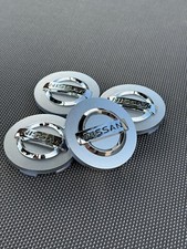 Set Of 4 Nissan Silverchrome 59 Mm2.32 Inch Wheel Rim Center Hub Caps