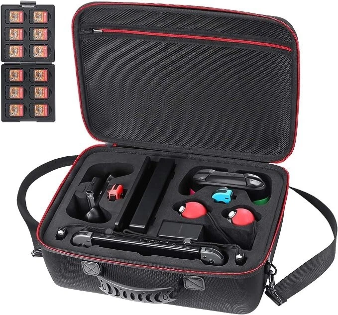 Zadii Hard Shell Case for Nintendo Switch Pro Controller w Accessories