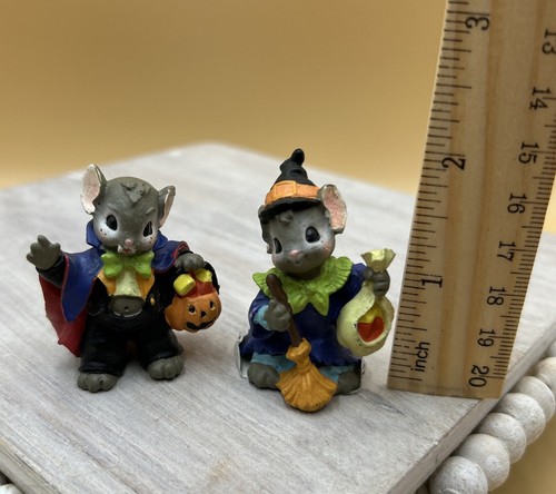 Estatuillas miniatura MouseKins Midwest of Cannon Falls bruja y ratón vampiro - Imagen 2 de 4