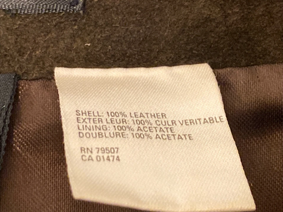 Pantalones de cuero gamuza tiro alto corte bota marrón Isda & Co vintage para mujer talla 8 Foto 3 de 4